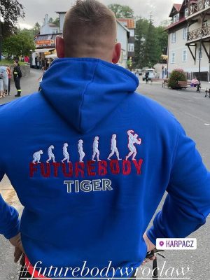 bluza męska rozpinana z kapturem z wyszyciem logo Futurebody